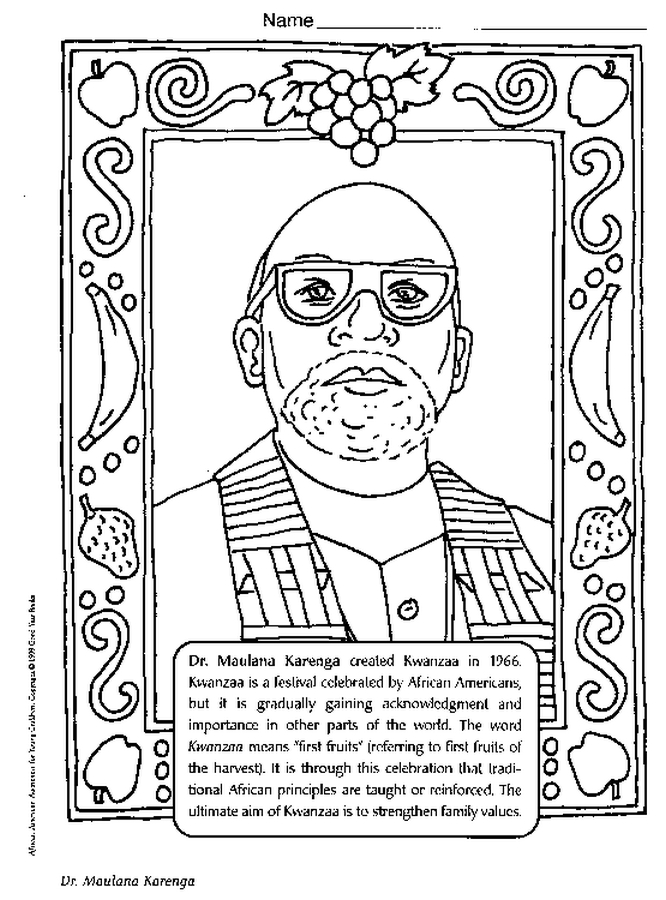 Dr. Maulana Karenga Coloring Page 666x900 Dr. Maulana Karenga Coloring Page