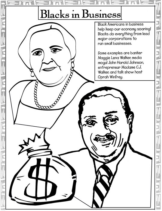 Black History Month Coloring Pages 539x698 Black History Month Coloring Pages