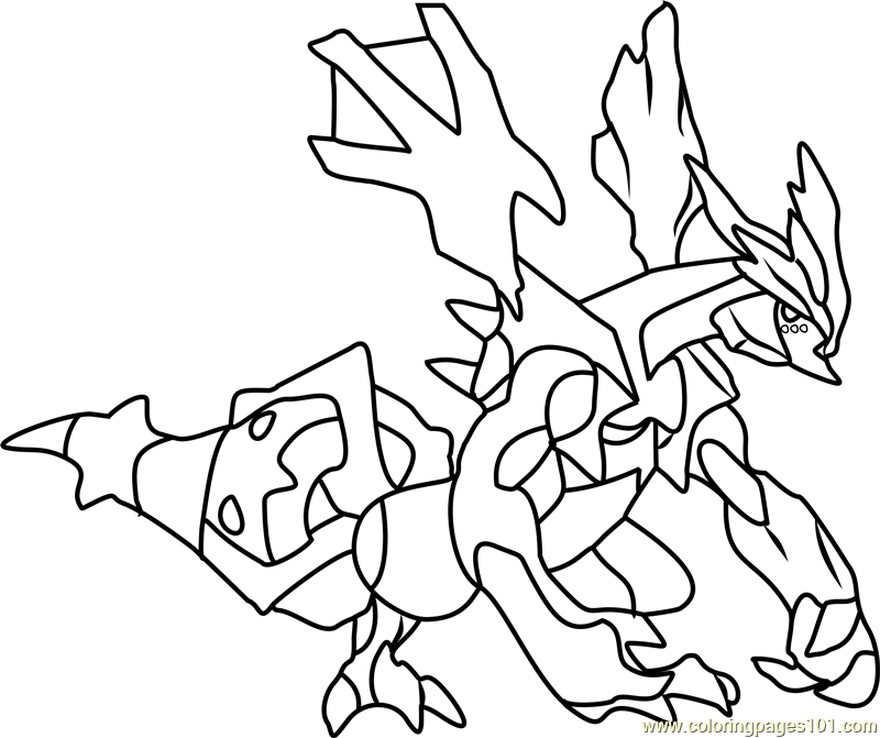 800x671 Kyurem Pokemon Coloring Page