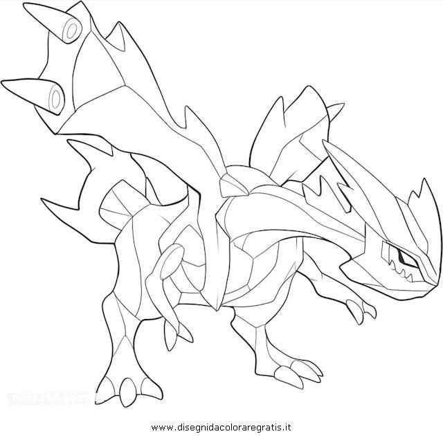 640x630 Legendary Pokemon White Kyurem Coloring Page
