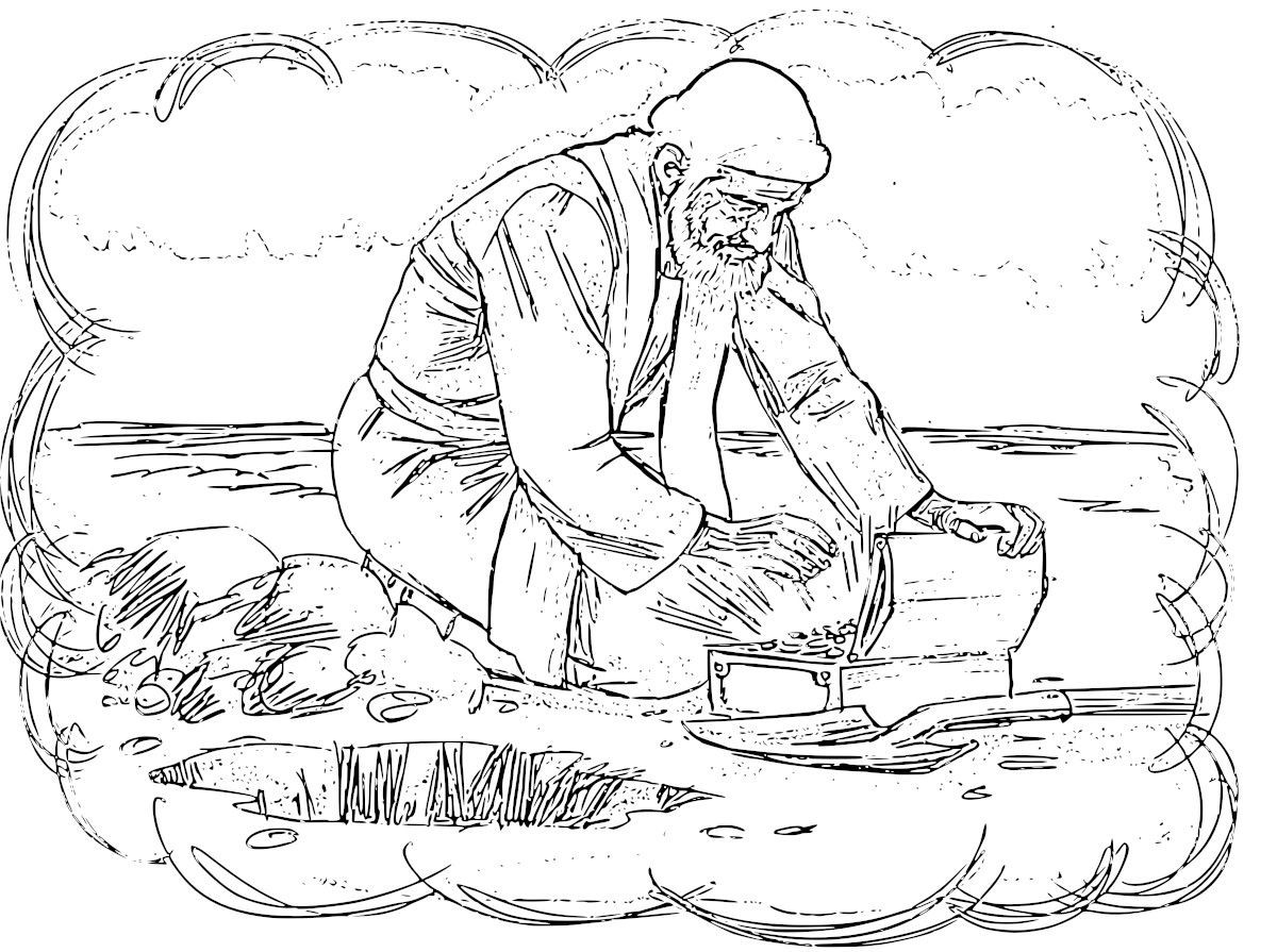 1200x895 Parables Of The Pearl And Hidden Treasure Coloring Pages