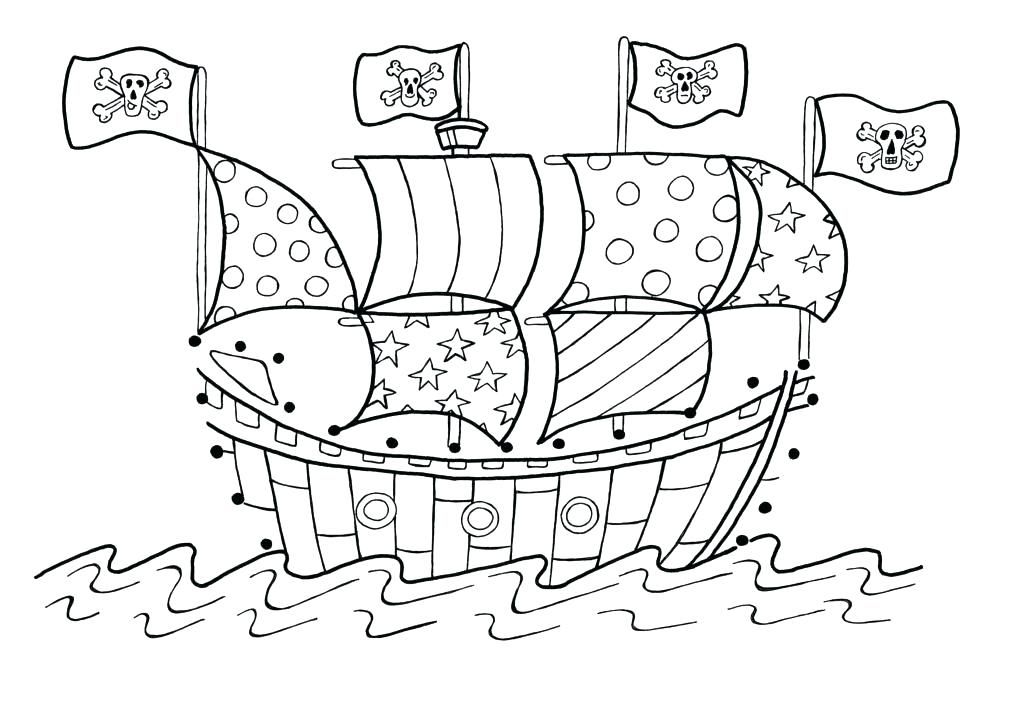 1024x724 Pirate Ship Coloring Pages Pirate Ship Coloring Big Pirate Ship