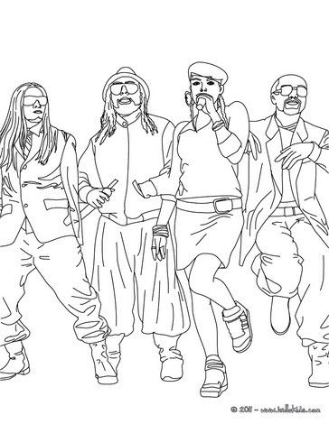 364x470 The Black Eyed Peas Coloring Page. More Famous People Coloring
