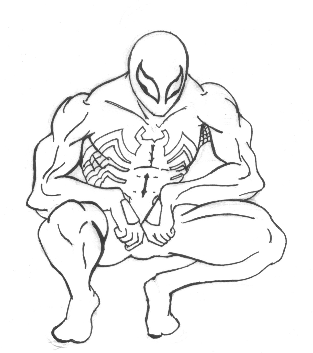 1280x1444 Black Suit Spiderman Coloring Pages Timykids