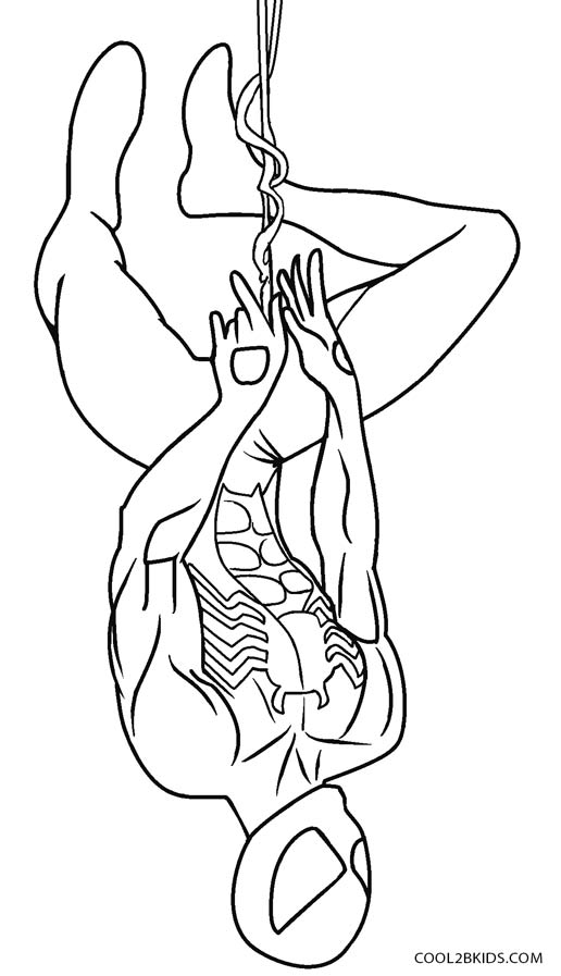 516x897 Black Suit Spiderman Coloring Pages