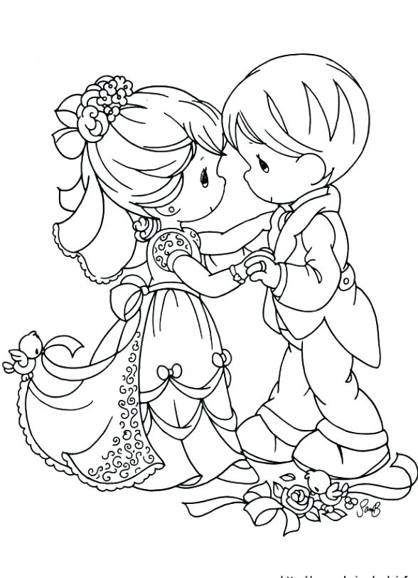 588x812 Bride Groom Coloring Pictures Bride And Groom Coloring Pages Image