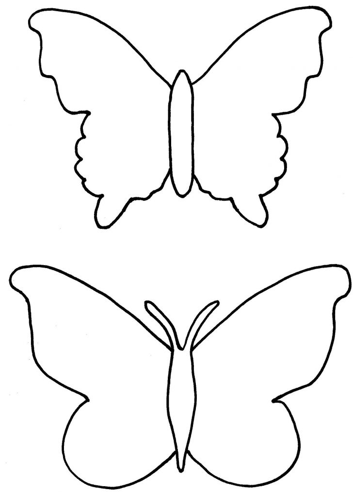 728x1015 Butterfly Outline Stencil Monarch And Silhouette Template