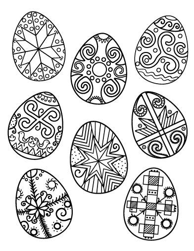 Printable Easter Eggs Coloring Pages Easter 392x507 Printable Easter Eggs Coloring Pages Easter
