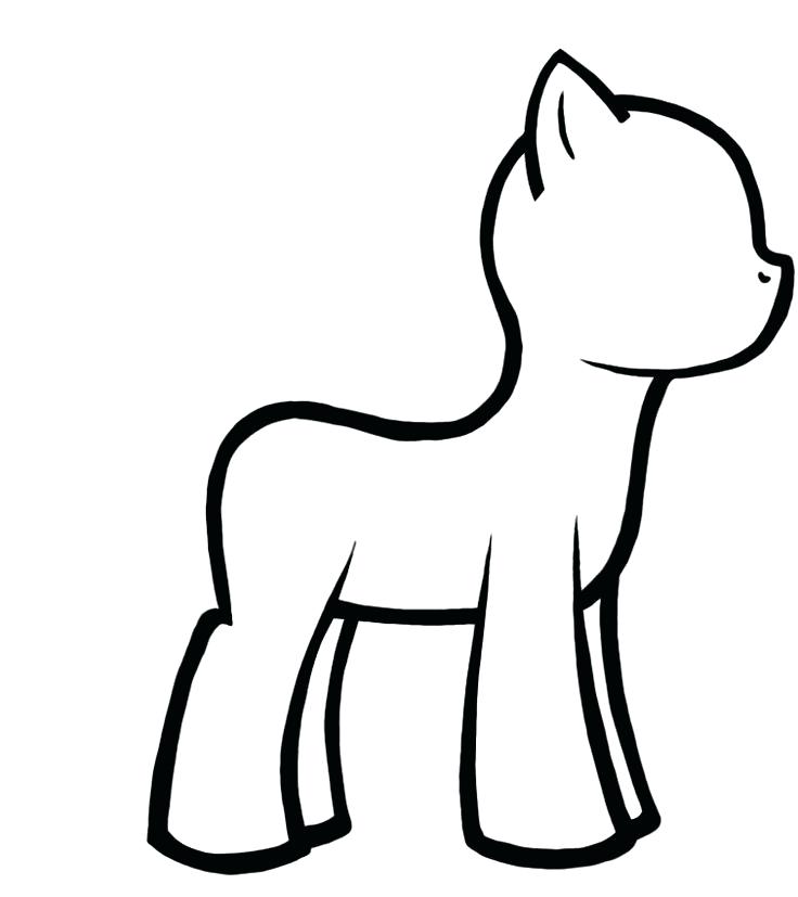 736x827 Drawn My Little Pony Blank For Kid 8 Pencil And In Color Free