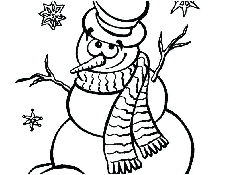 Free Snowman Coloring Pages 827x609 Free Snowman Coloring Pages