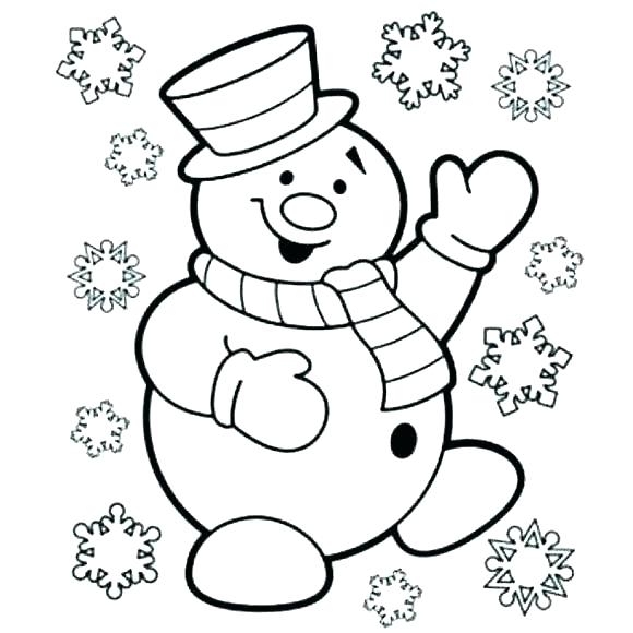 580x580 Snowman Coloring Pages Printable Free Printable Winter Coloring