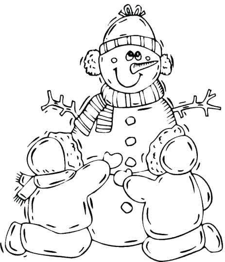 463x540 Coloring Pages Snowman