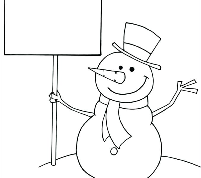 678x600 Printable Snowman Coloring Pages