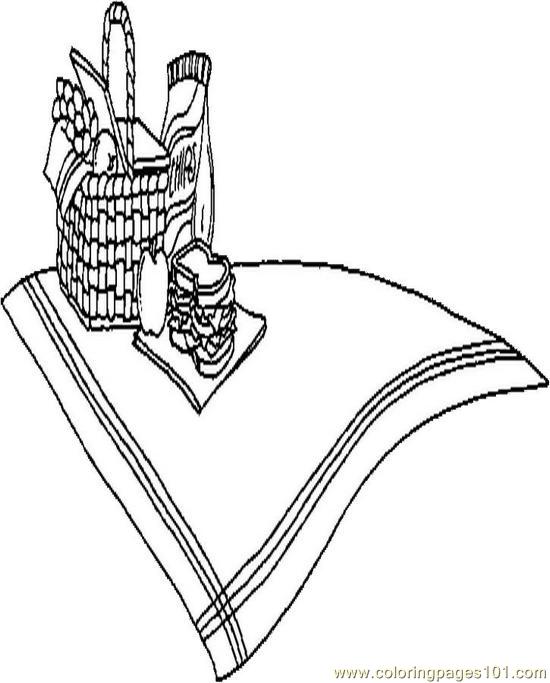 550x683 Picnic Blanket Coloring Page