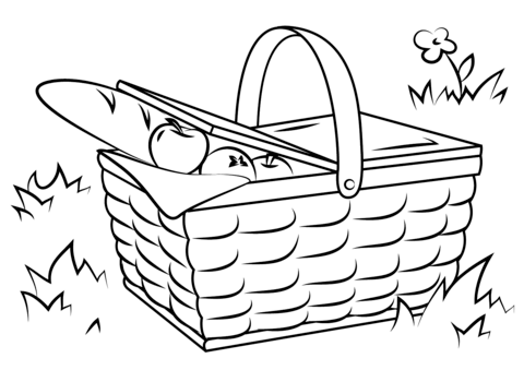 480x339 Picnic Blanket Coloring Page