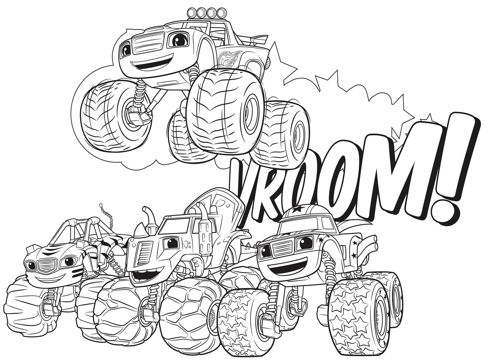 1600x1200 Blaze And The Monster Machines Coloring Pages