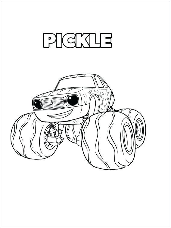 568x758 Pagina Para Colorear Pickle Blaze And The Monster Machines