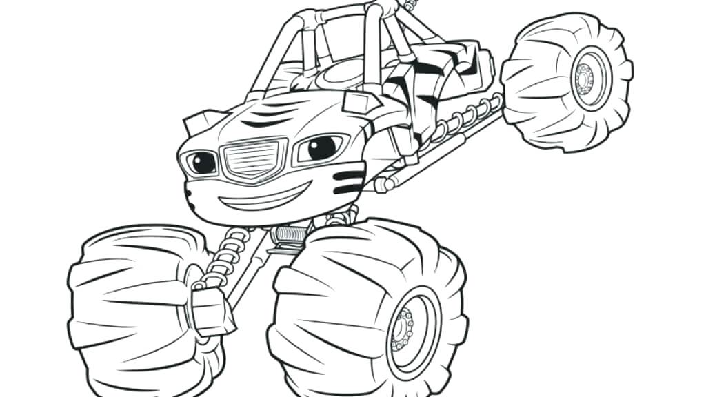 1024x576 Blaze And The Monster Machine Coloring Pages As Well As Blaze
