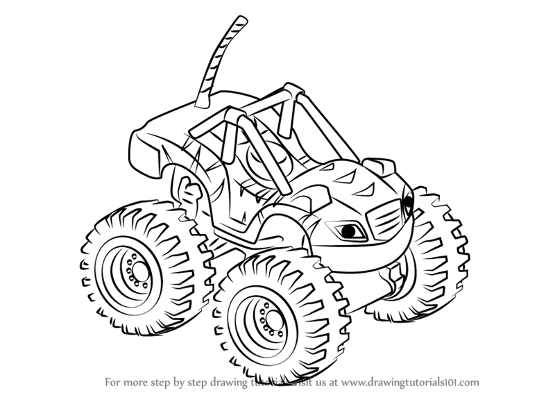 Learn How To Draw Stripes From Blaze And The Monster Machines 800x566 Learn How To Draw Stripes From Blaze And The Monster Machines