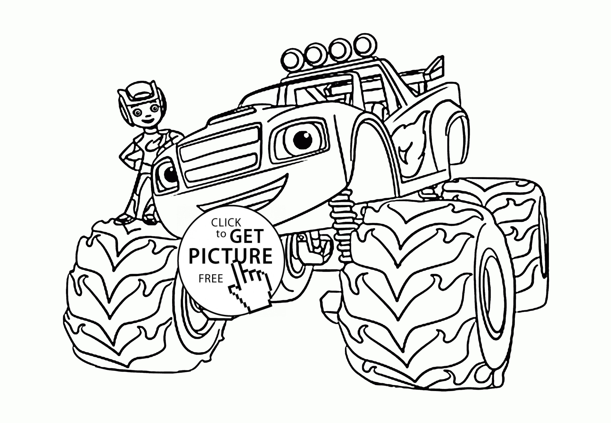 Monster Machine Coloring Pages Blaze Sketch Coloring Page