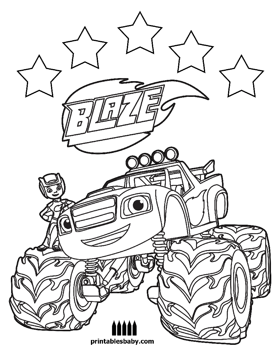 927x1200 Fundamentals Blaze Coloring Pages Free And The Monster Machines