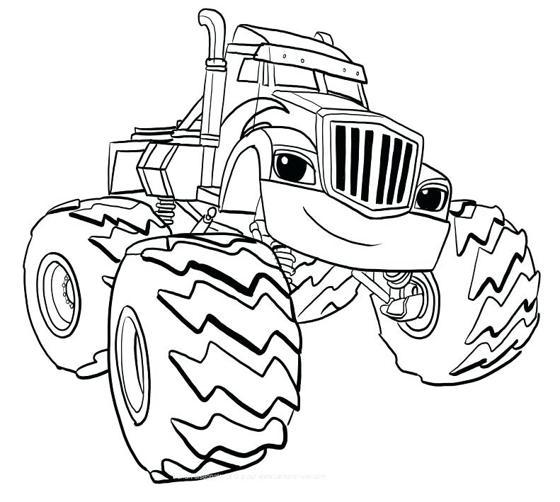791x709 Blaze And The Monster Machine Coloring Pages Or Crusher Of Blaze