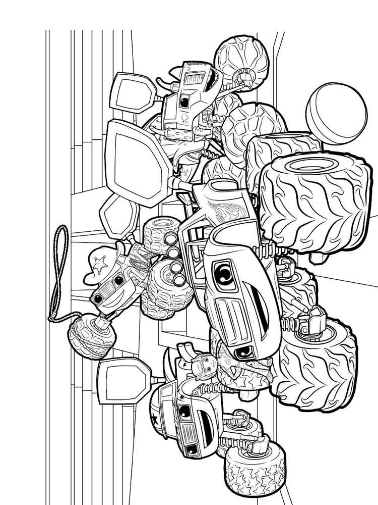 750x1000 Blaze And The Monster Machines Coloring Pages. Free Printable