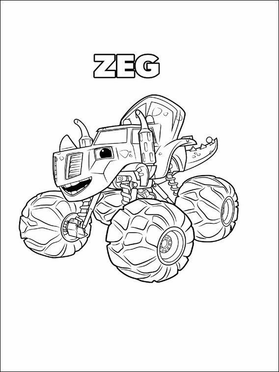 568x758 Blaze And The Monster Machines Coloring Pages 12 Coloring Pages