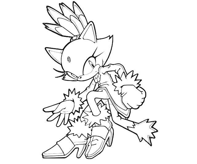 640x533 Blaze Sonic Coloring Page Coloring Pages Craft