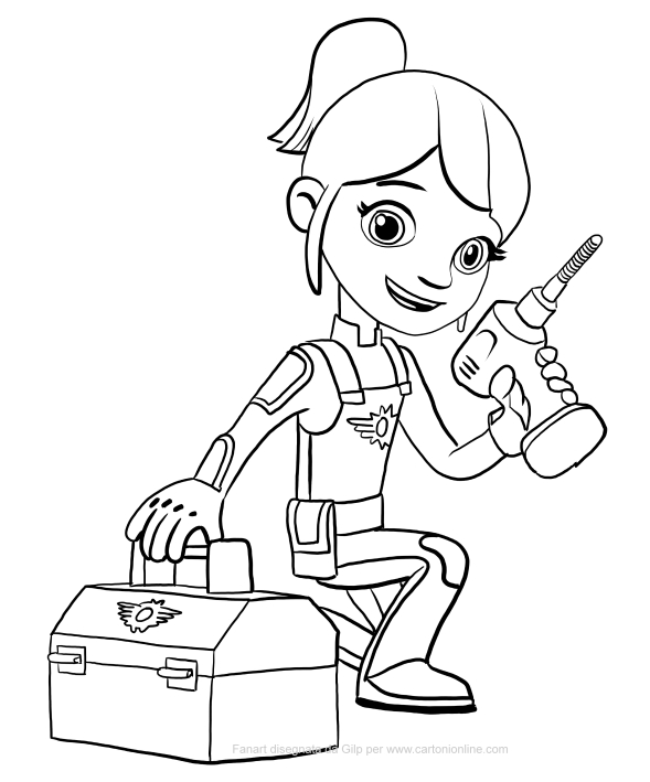 Gabby Of Blaze And The Monster Machines Coloring Pages 589x709 Gabby Of Blaze And The Monster Machines Coloring Pages