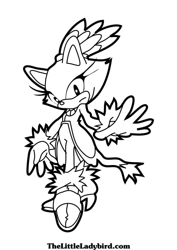 724x1024 Sonic Blaze Coloring Pages