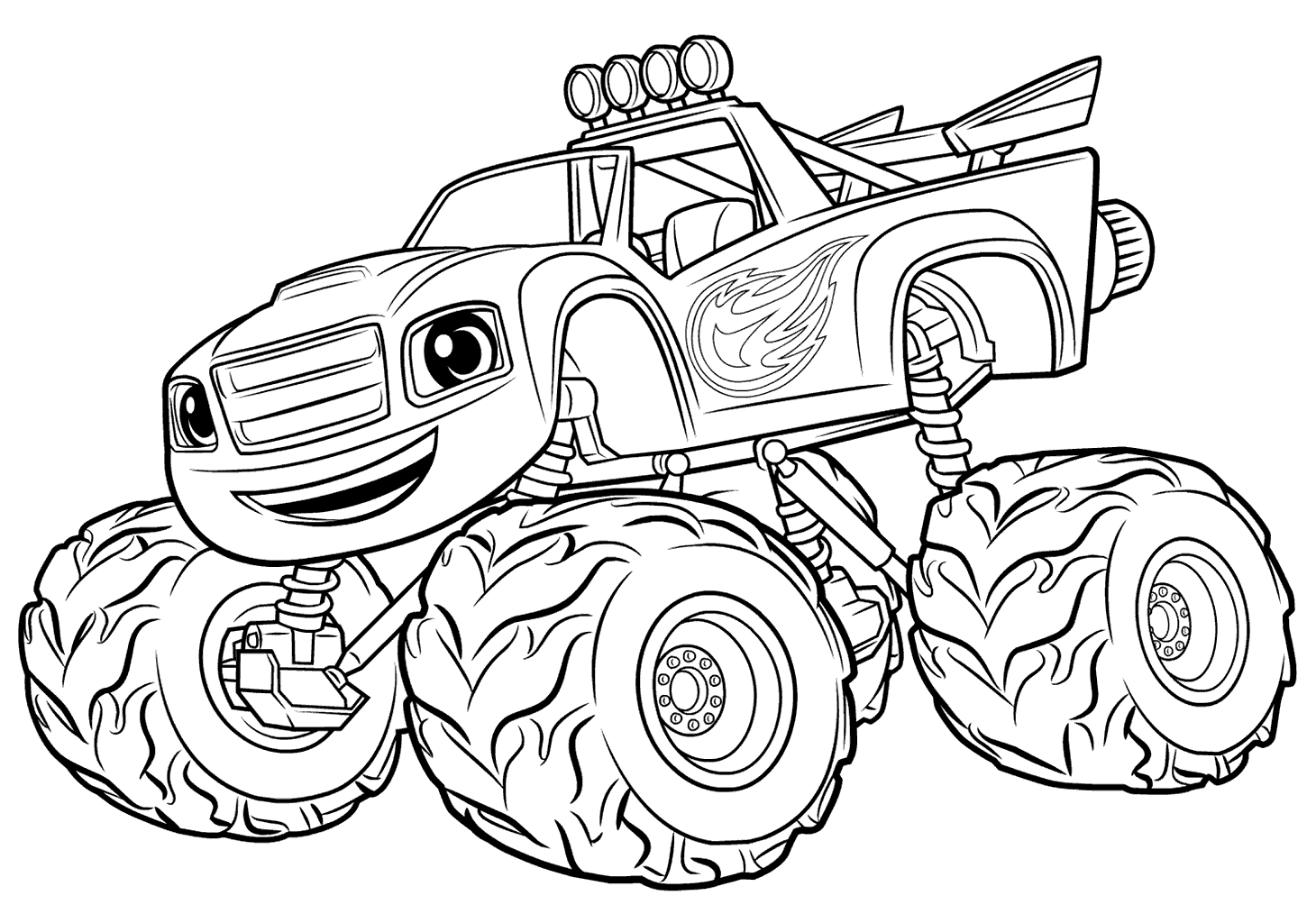 1460x1024 Blaze Monster Truck Coloring