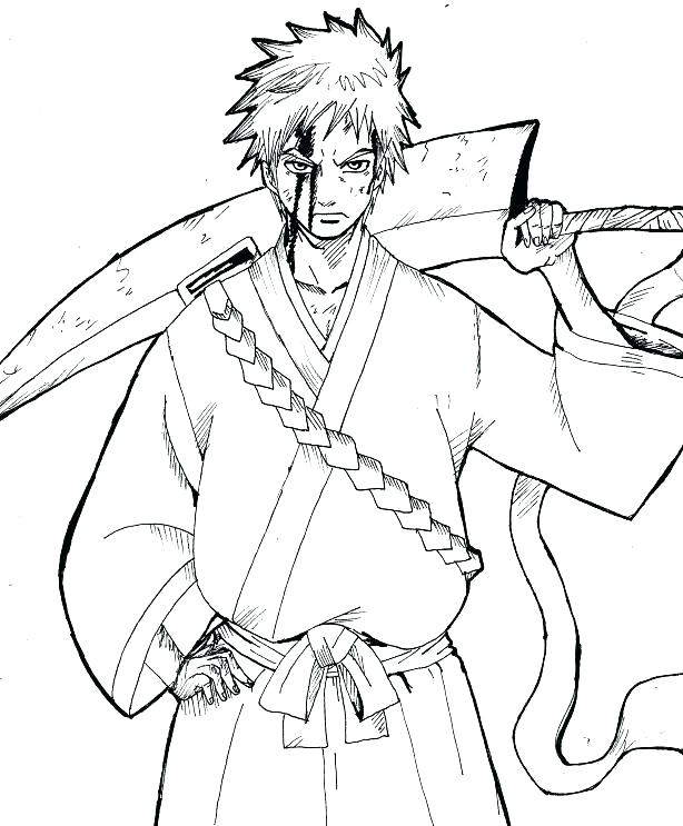 614x743 Bleach Coloring Pages Bleach Coloring Page Coloring Pages