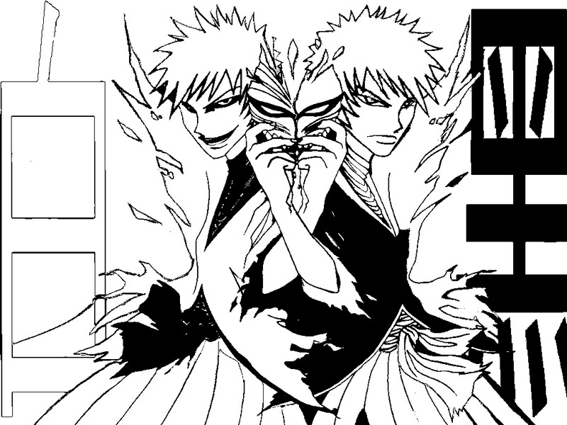 800x600 Coloring Page Manga Bleach 1