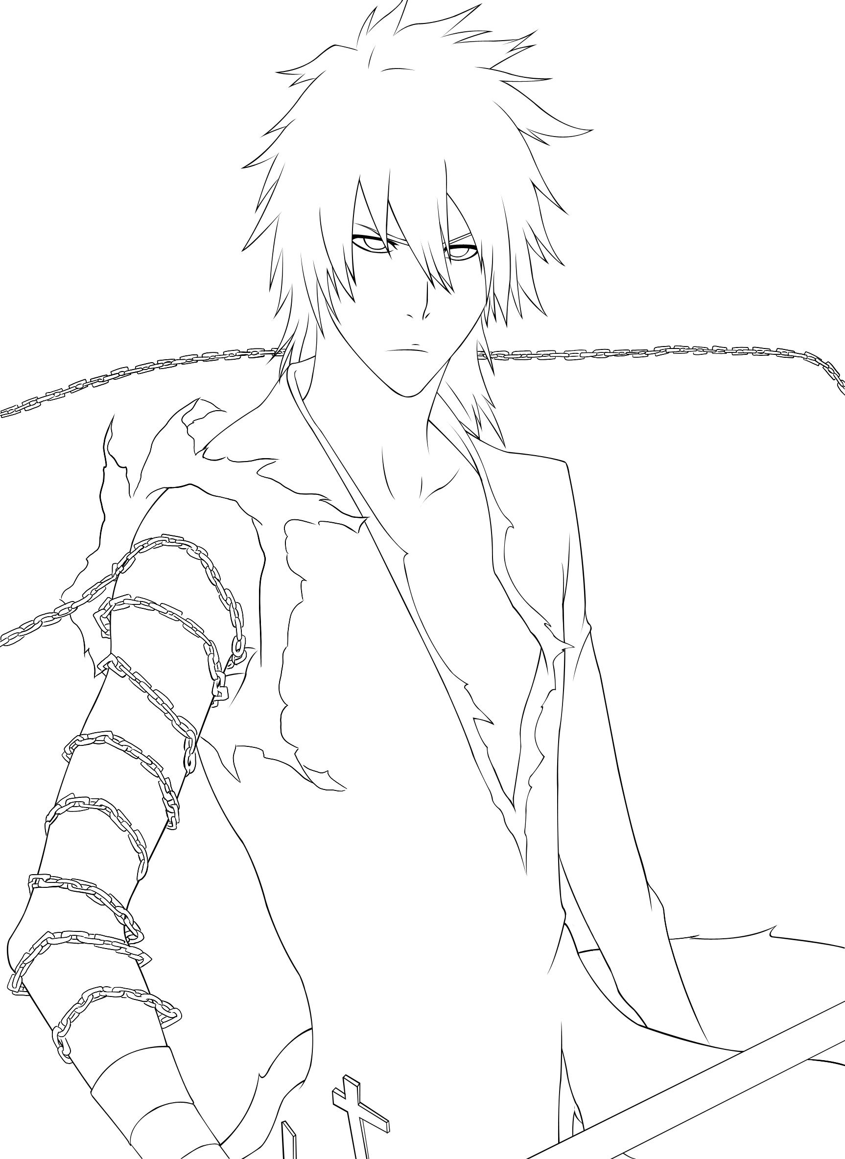 1726x2368 Ichigo Coloring Pages 10 Bleach
