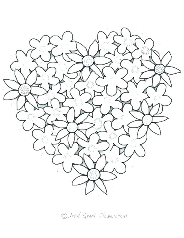 612x792 Coloring Pages Stars And Hearts With Bleeding Heart Flower Page