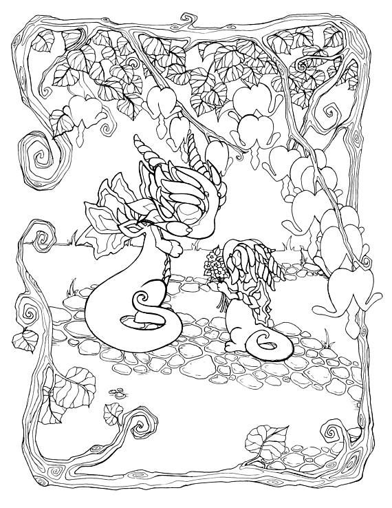 570x738 Mother And Baby With Bleeding Heart Flowers 2d Dragons