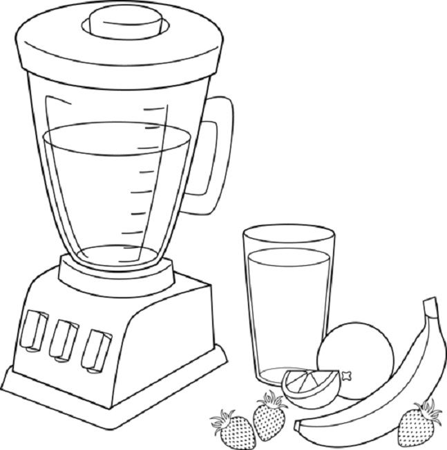 647x650 Fruit Smoothie Coloring Pages Food Smoothies