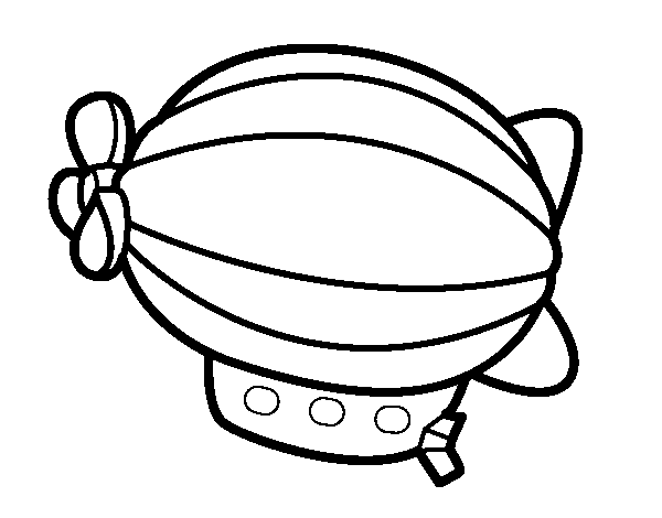 600x470 Airship Coloring Page