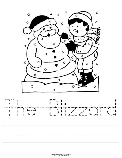 The Blizzard Worksheet 468x605 The Blizzard Worksheet