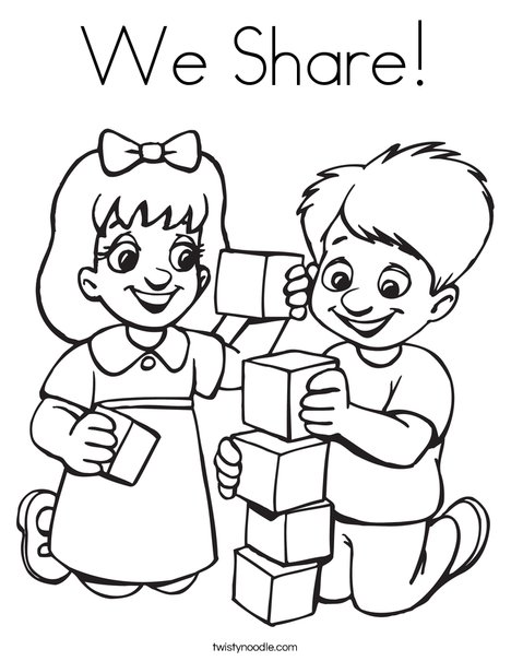 468x605 We Share Coloring Page