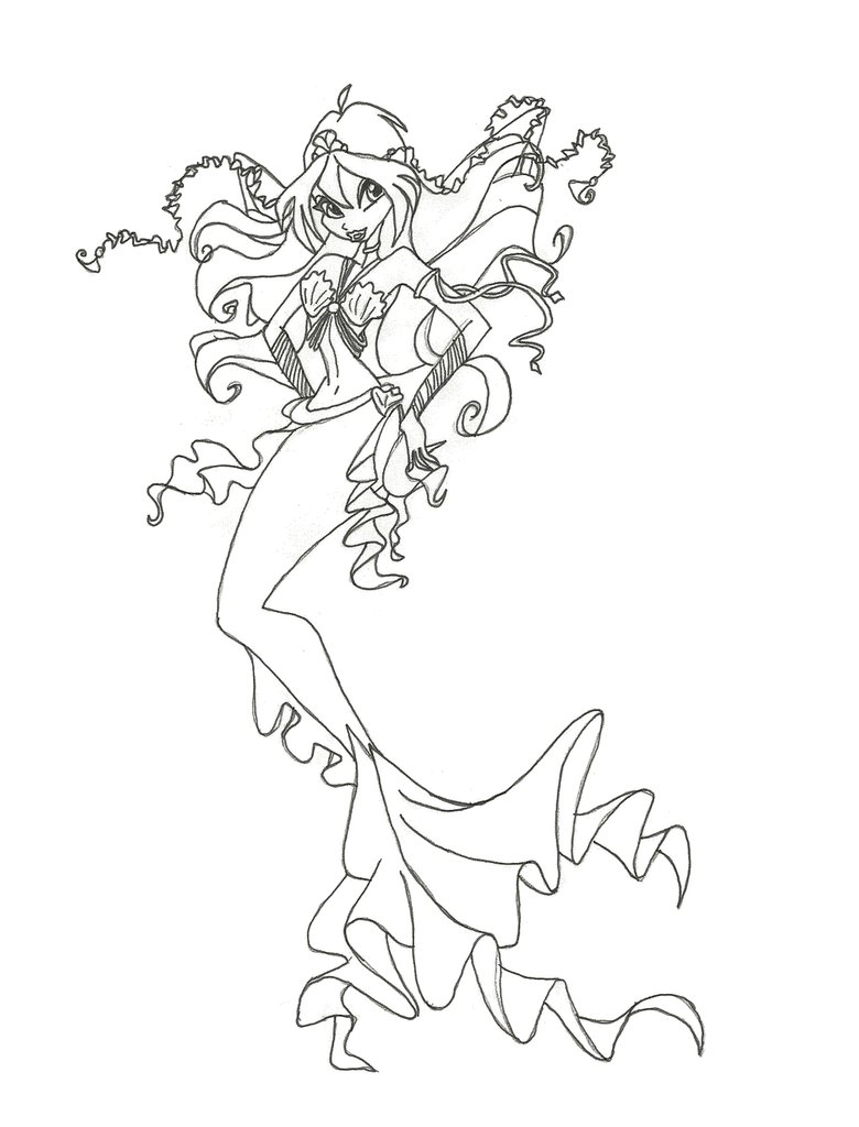 780x1024 Winx Club Mermaid Bloom Coloring Page By Winxmagic237