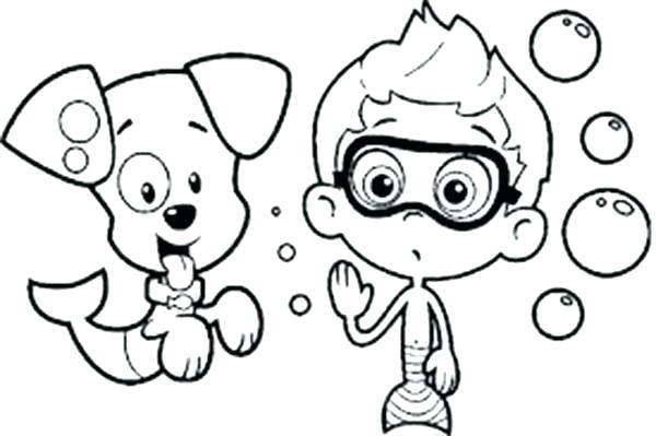 600x399 Bubbles Coloring Page Bubble Guppies Coloring Pages Bubble Guppies