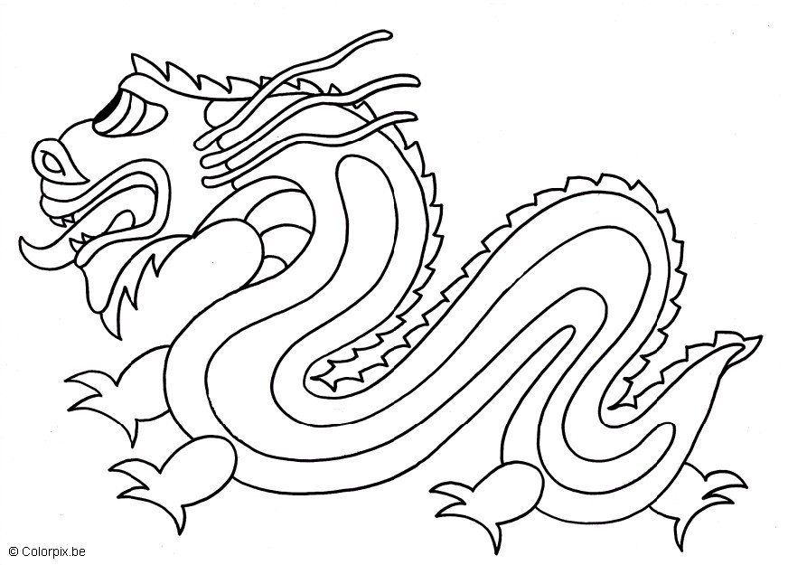 872x625 Chinese Dragon Pictures To Colour Chinese Dragon Colouring Page