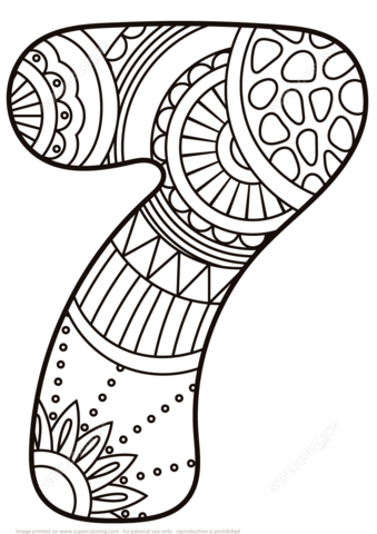 339x480 Excellent Ideas Number 7 Coloring Page Number 7 Coloring Page