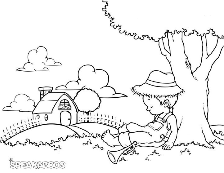 722x558 Little Boy Blue Coloring Page Best Of Little Boy Coloring Pages