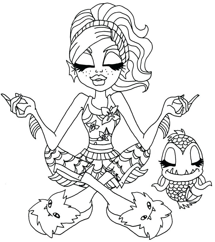 736x828 Monster High Lagoona Blue Coloring Pages Monster High Coloring