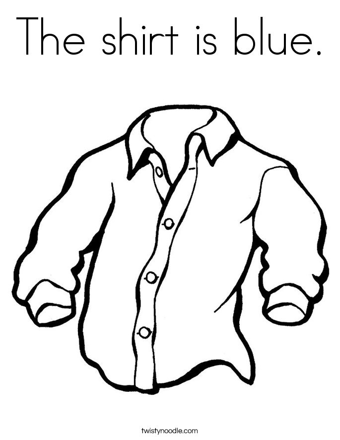 685x886 The Shirt Is Blue Coloring Page