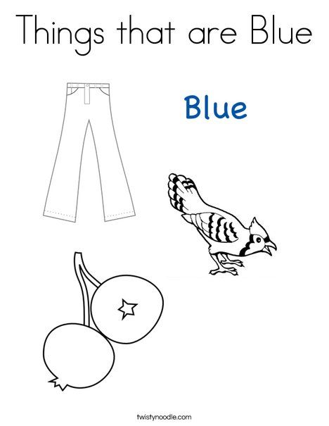 468x605 Things That Are Blue Coloring Page From Color