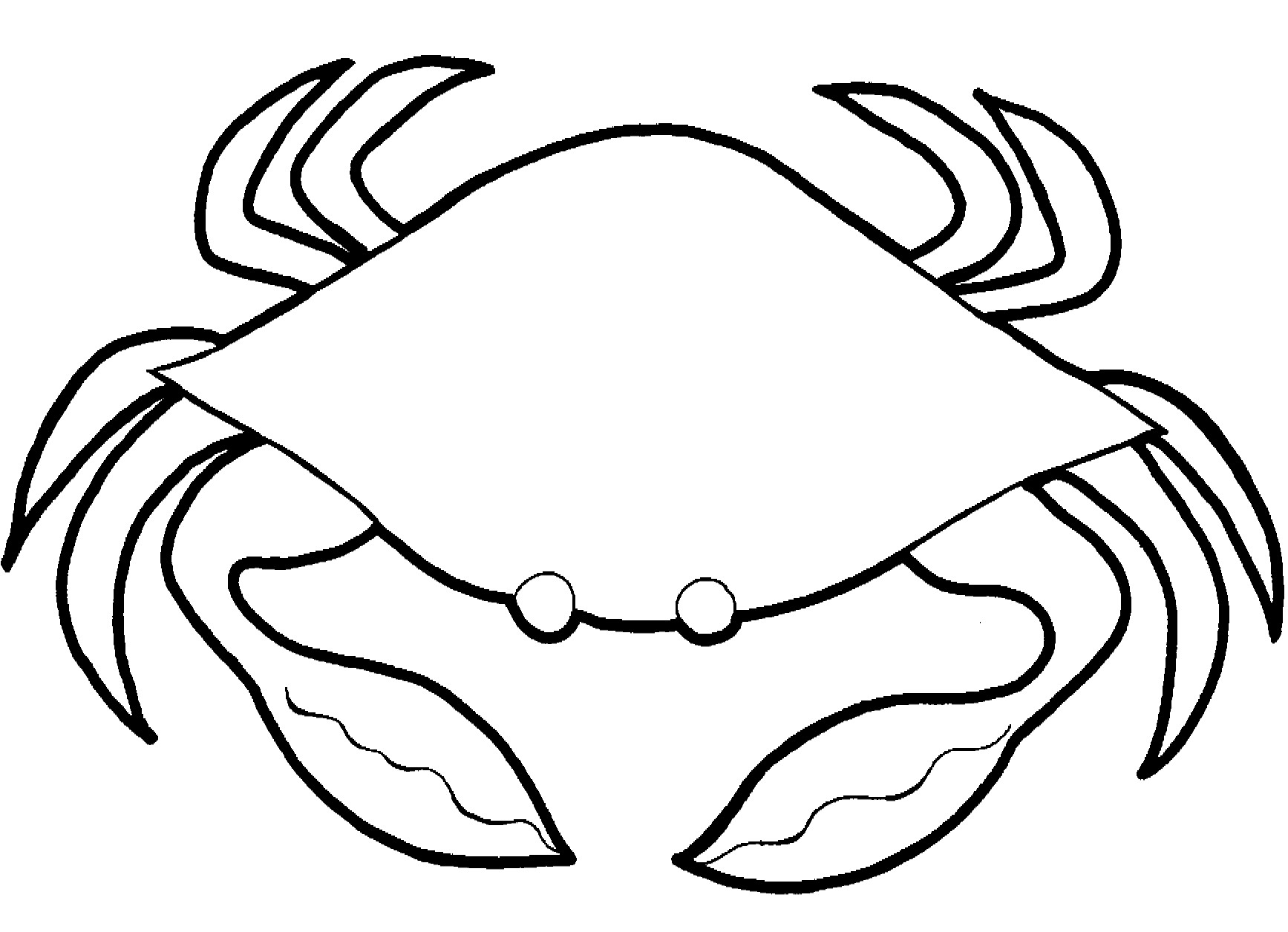 1735x1256 Crab Coloring Pages